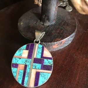 Navajo multi-stone inlay pendant